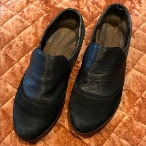 Naot Black Leather and Suede loafers